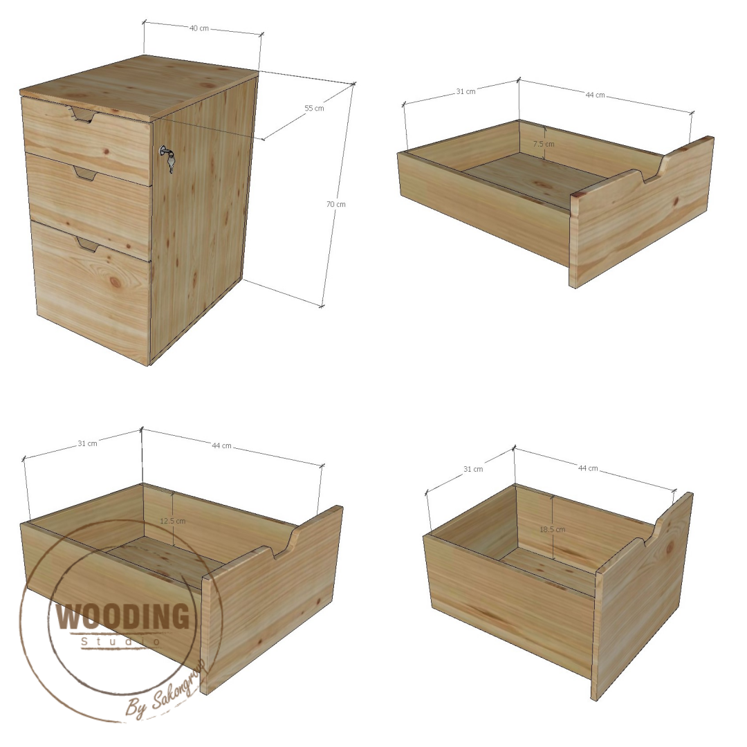 ตู้ลิ้นชักขาโต๊ะ