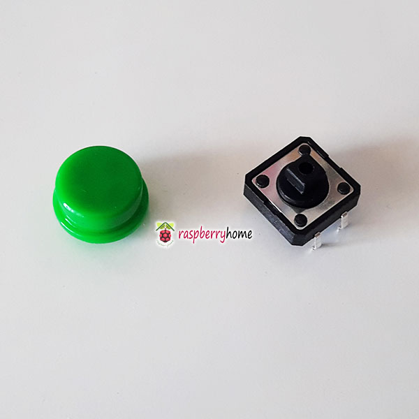 สวิทช์กดติดปล่อยดับ สีเขียว Tactile Push Button Switch Momentary 12*12*7.3MM Micro switch button
