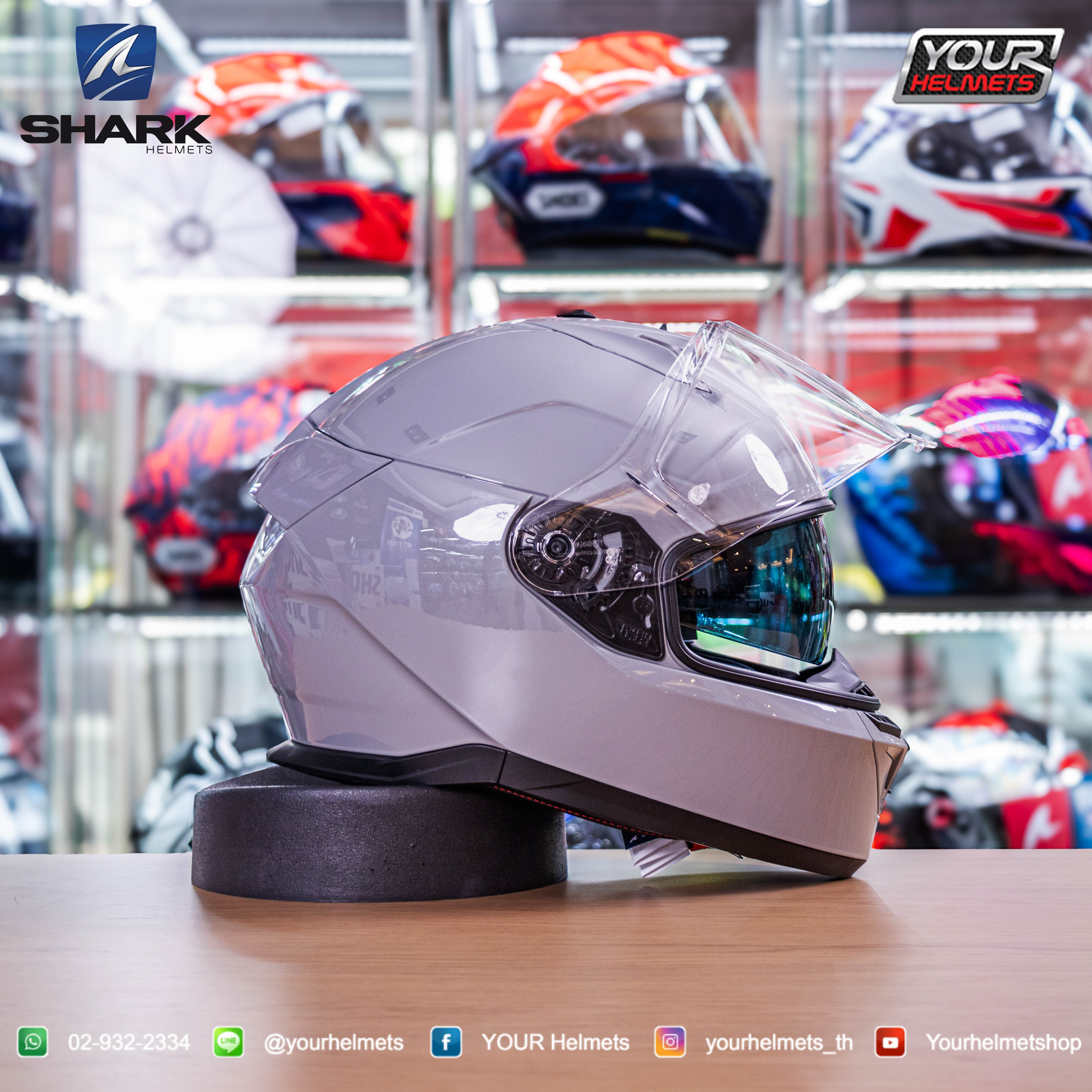 หมวกกันน็อค SHARK HELMETS รุ่น SKWAL I3 (Silver)