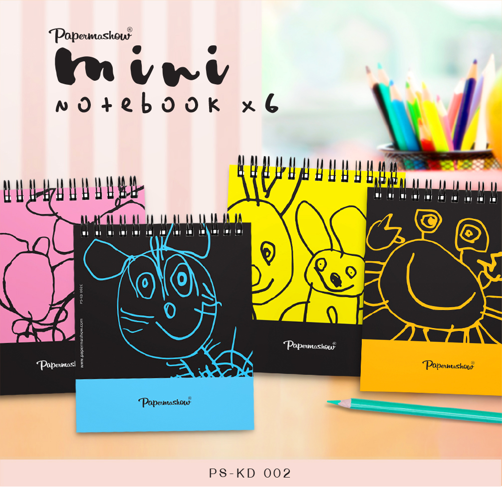 สมุดโน้ตน่ารักพกพา ชุด 6 เล่ม