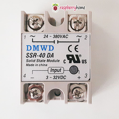 โซลิดสเตทรีเลย์ 40 แอมแปร์ solid state relay SSR-40DA 40A actually 3-32V DC TO 24-380V AC มีไฟ LED แสดงสถานะเปิด/ปิด