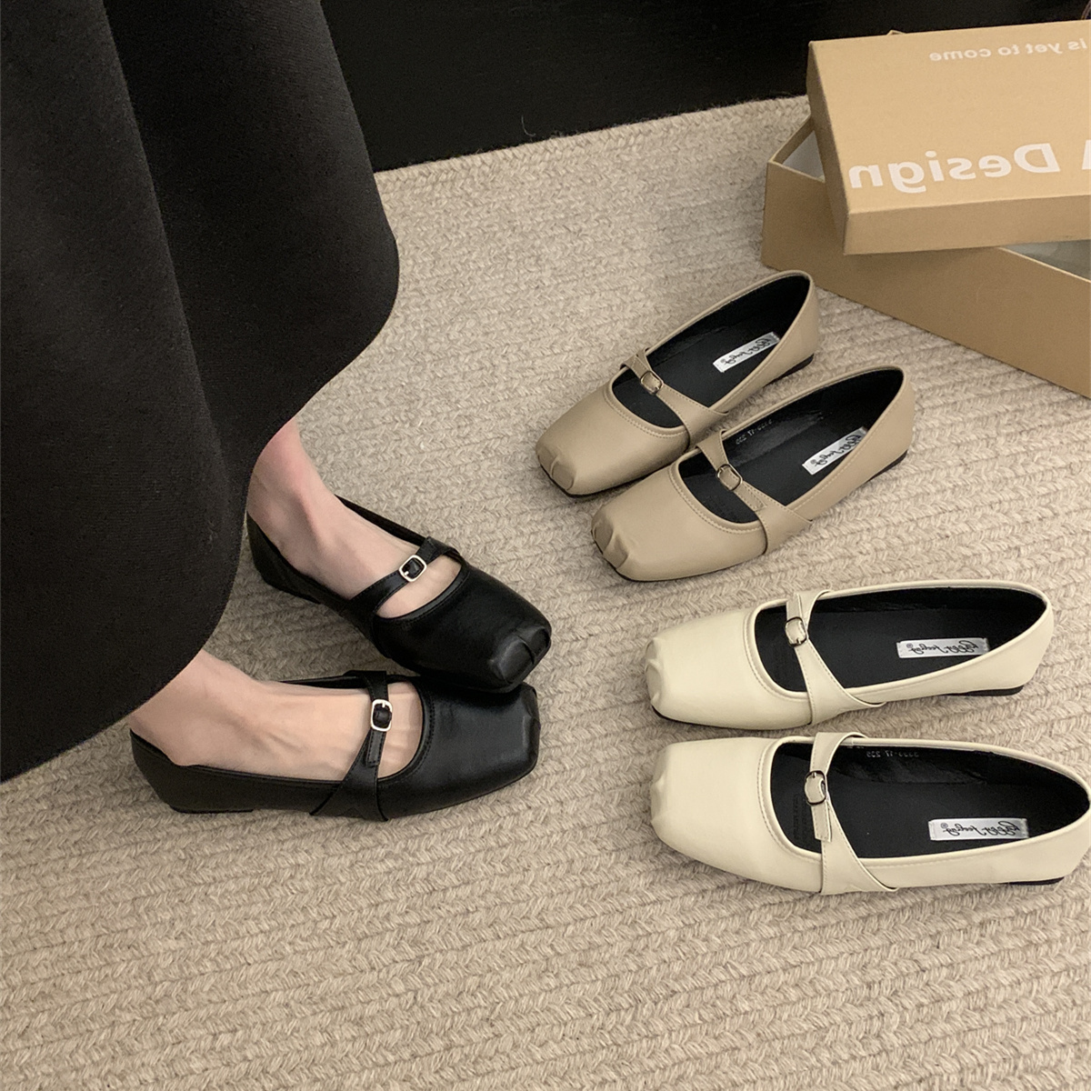 รองเท้าคัทชูผู้หญิงส้นเตี้ย ใส่สบาย มีขนาด35-43