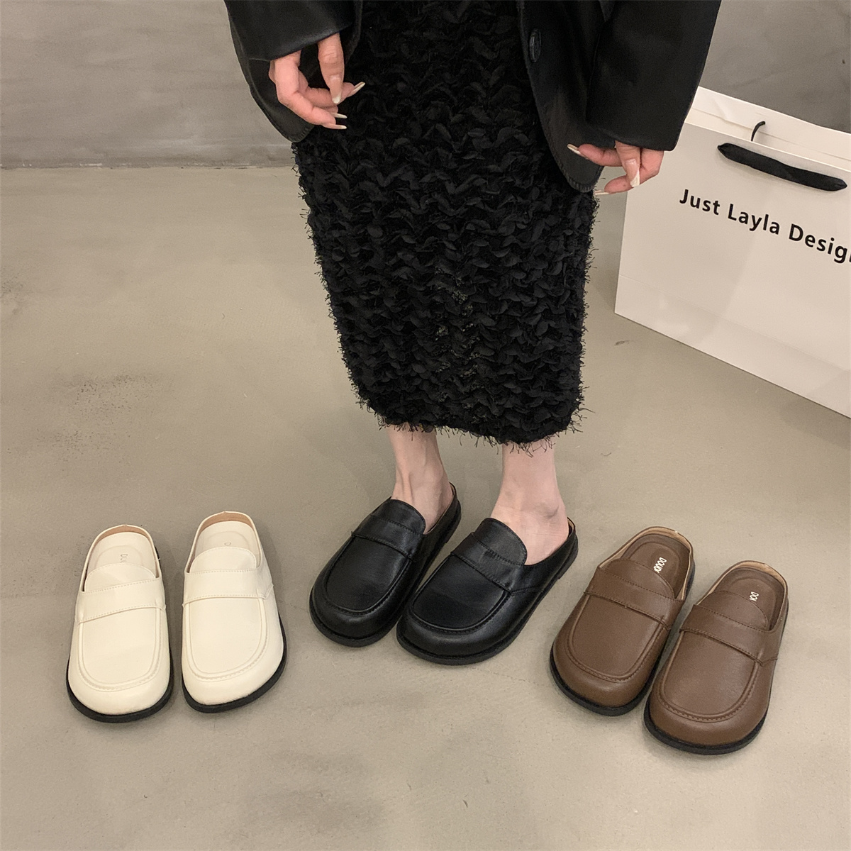 รองเท้าคัทชูผู้หญิงส้นเตี้ย ใส่สบาย มีขนาด35-43