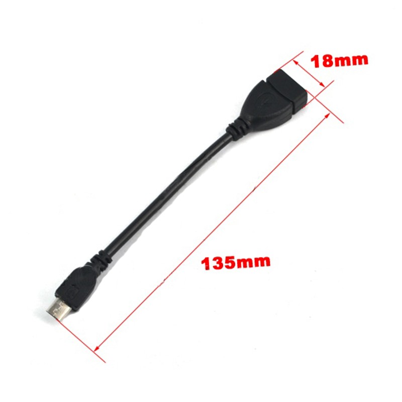 สาย OTG หัวแจ๊ค Micro USB และ USB สำหรับ Raspberry Pi Zero W และโทรศัพท์สมาร์ทโฟนอื่นๆ Male Micro USB 2.0 to Female Host OTG Converter Adapter cable for Pi Zero, Samsung Galaxy and other smart phones