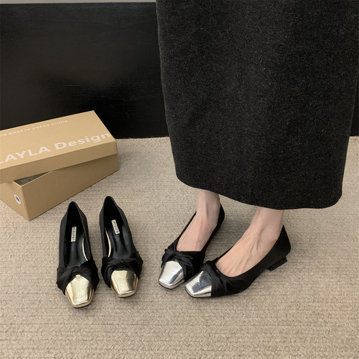รองเท้าคัทชูผู้หญิงส้นเตี้ย ใส่สบาย มีขนาด35-43