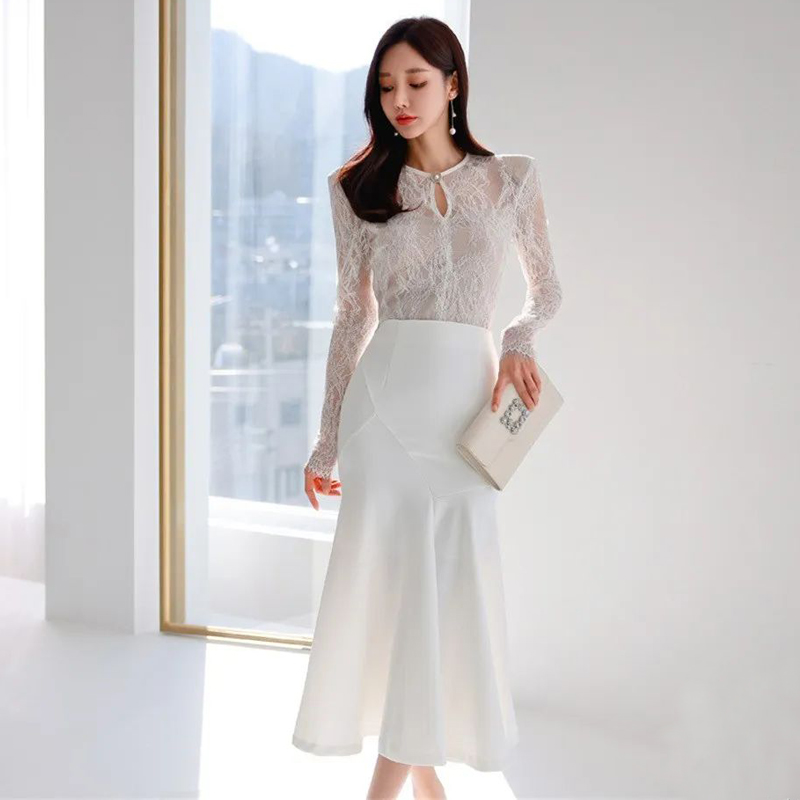 ชุดเดรสยาวสวยๆ สไตล์เกาหลี มีขนาด S M L XL สนใจทักแชท