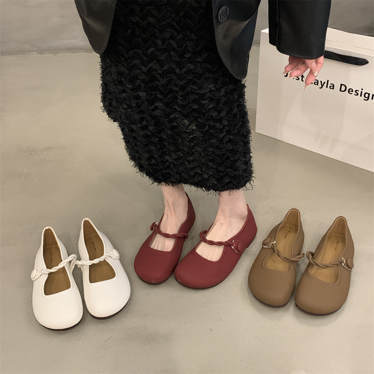 รองเท้าคัทชูผู้หญิงส้นเตี้ย ใส่สบาย มีขนาด35-43