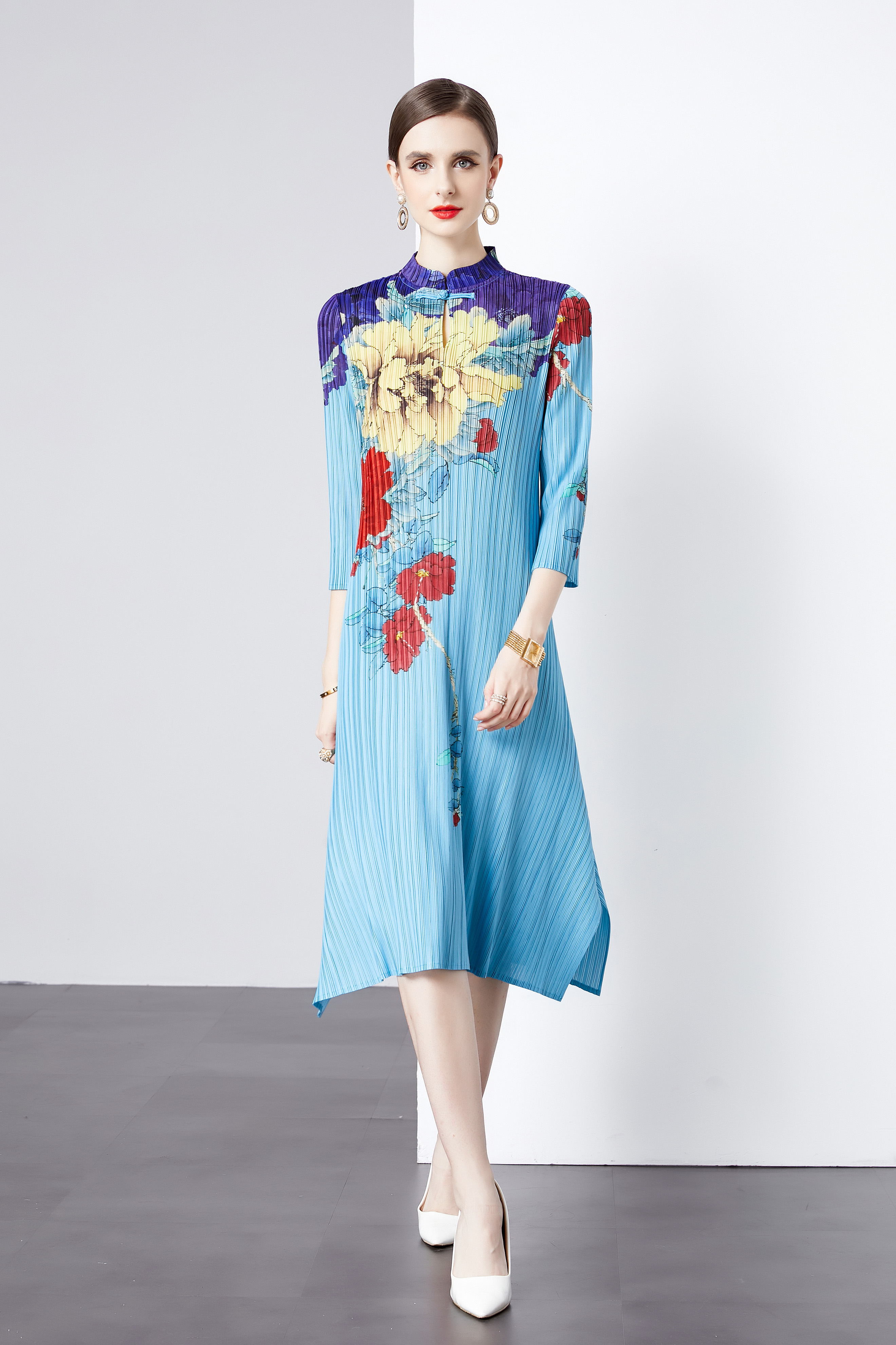 ชุดเดรสยาวสวยๆ ชุดเดรสยาวใส่สบาย ใส่ทำงาน มีขนาดS M L XL 2XL