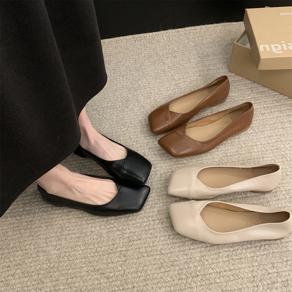 รองเท้าคัทชูผู้หญิงส้นเตี้ย ใส่สบาย มีขนาด35-43