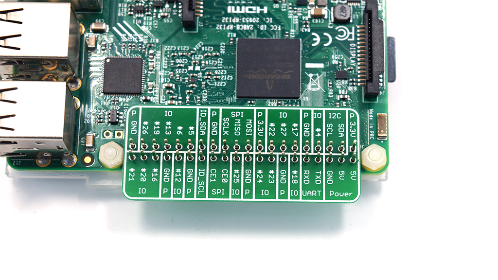 การ์ดอ้างอิงตำแหน่ง GPIO 40 Pin Reference Card สำหรับ Raspberry Pi Model B ขนาด 52mm x 22mm x 0.8mm