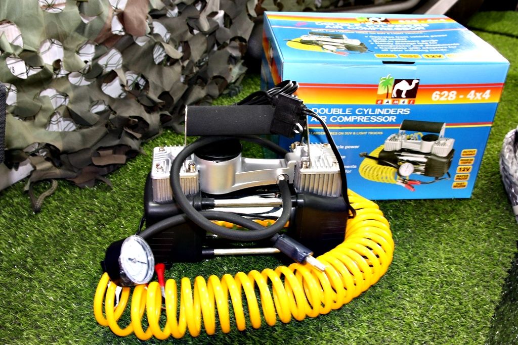 ปั้มลมเติมลมพกพา ใช้ไฟ 12โวลล์ ใช้ไฟสูงสุดเพียง18A