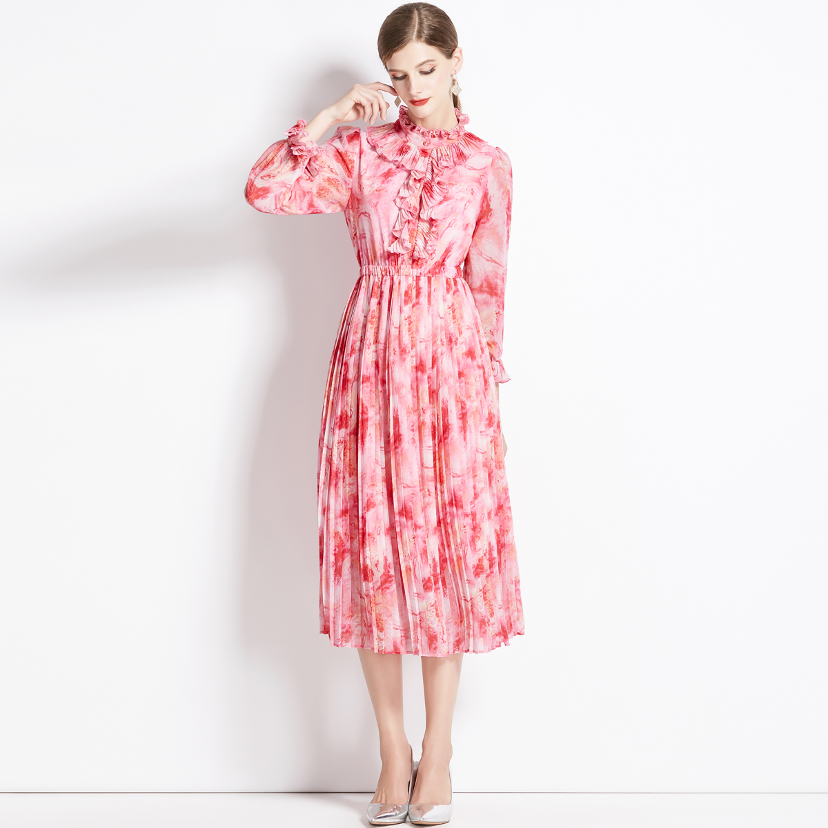 ชุดเดรสยาวสวยๆ ชุดเดรสยาวใส่สบาย ใส่ทำงาน มีขนาดS M L XL 2XL