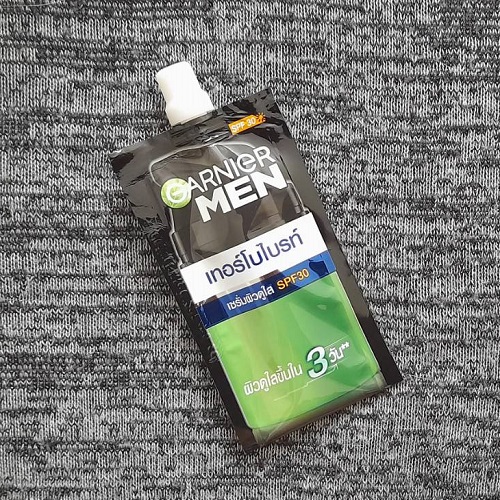 การ์นิเย่ เมน เทอร์โบไบรท์ ไบรท์เทนนิ่ง เซรั่ม SPF30 Garnier Men TurboBright Brightening Serum 7ml x 6