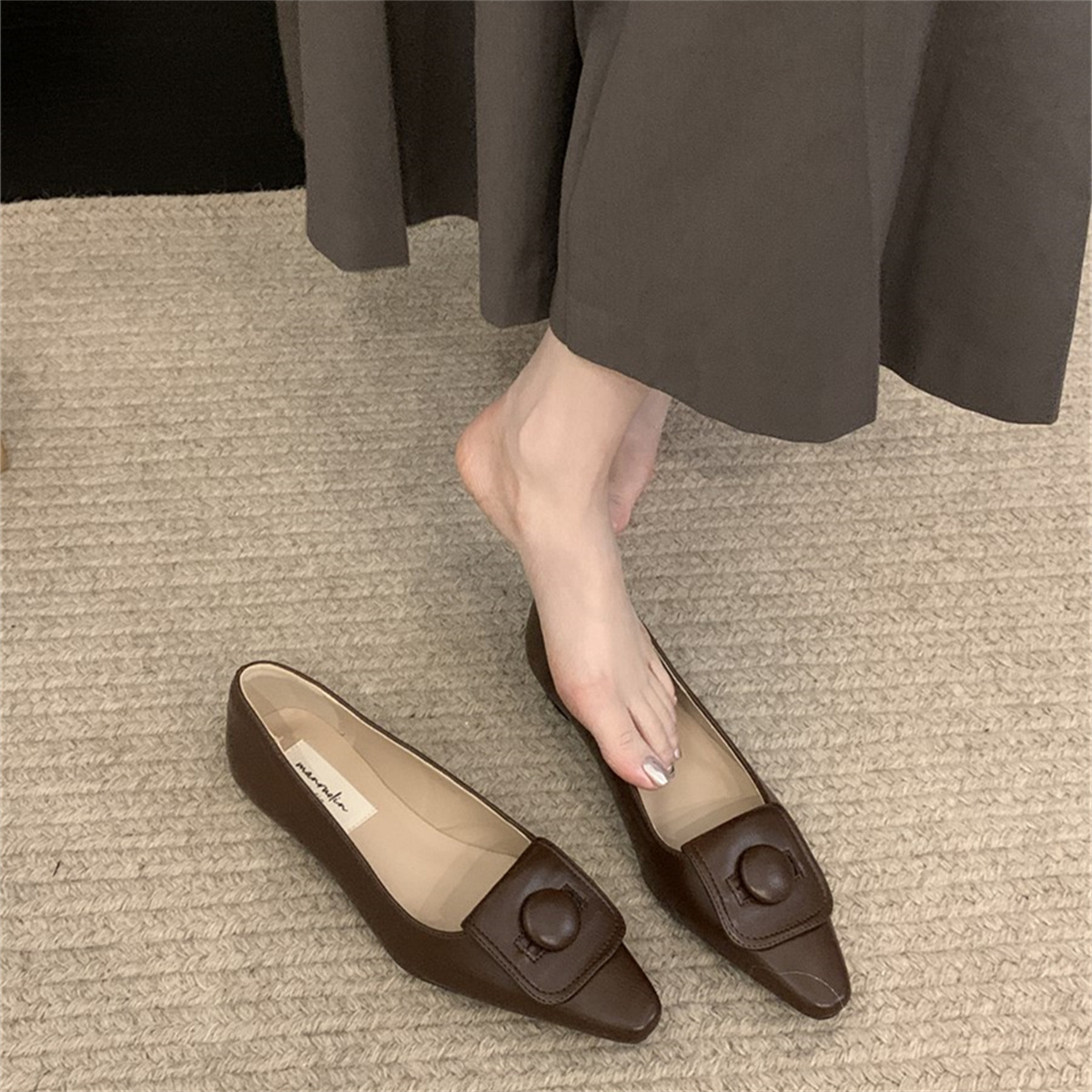 รองเท้าคัทชูผู้หญิงส้นเตี้ย ใส่สบาย มีขนาด35-43