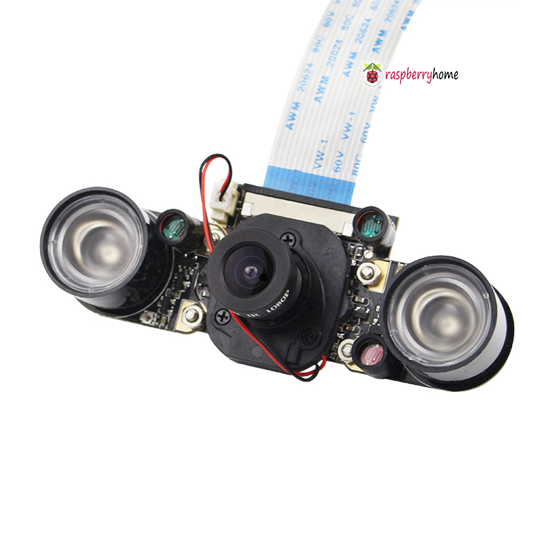 โมดูลกล้อง Camera Module IR-CUT Night Vision Focal Adjustable 5 MP OV5647 Automatically Switch Day and Night Mode for Pi3 & Pi4 พร้อมสายเคเบิ้ล FFC