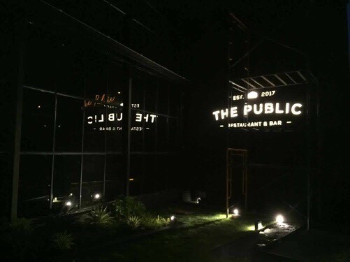 ป้ายกล่องไฟตัวอักษร ติดไปออกหน้า THE PUBLIC ติดตั้งป้ายเกษตร-นวมินทร์