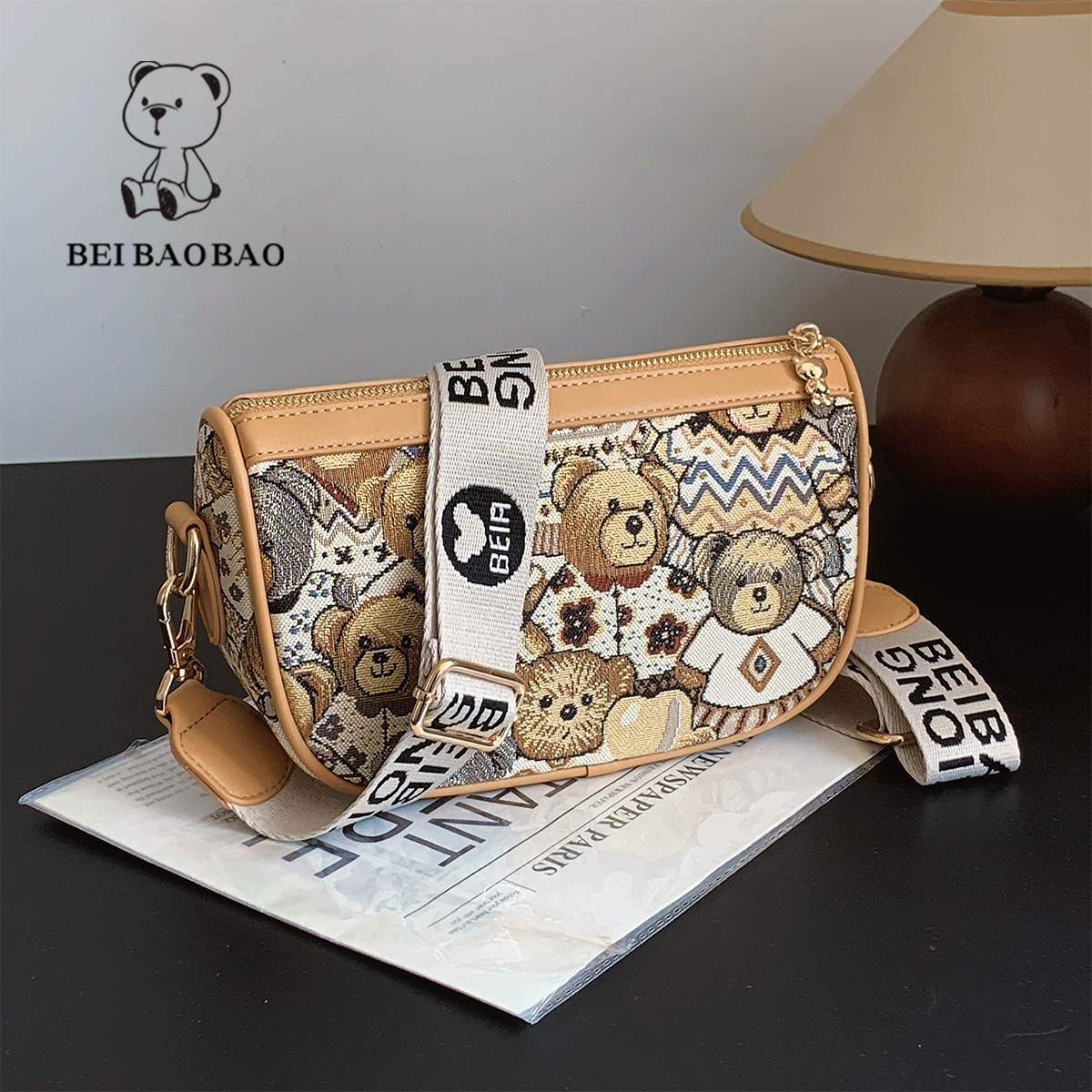 กระเป๋าผู้หญิงสวยๆ กระเป๋าสะพายข้างผู้หญิง กระเป๋าแบรนด์ BEAR BAG กระเป๋าหมีสุดคิ้ว!