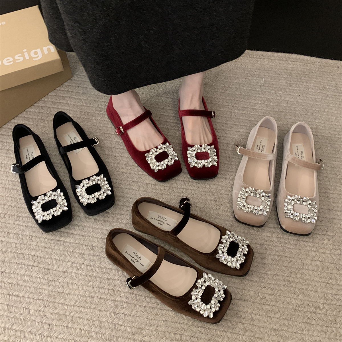 รองเท้าคัทชูผู้หญิงส้นเตี้ย ใส่สบาย มีขนาด35-43