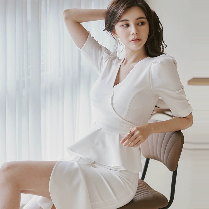 ชุดเดรสยาวสวยๆ ชุดเดรสยาวใส่สบาย ใส่ทำงาน มีขนาดS M L XL 2XL