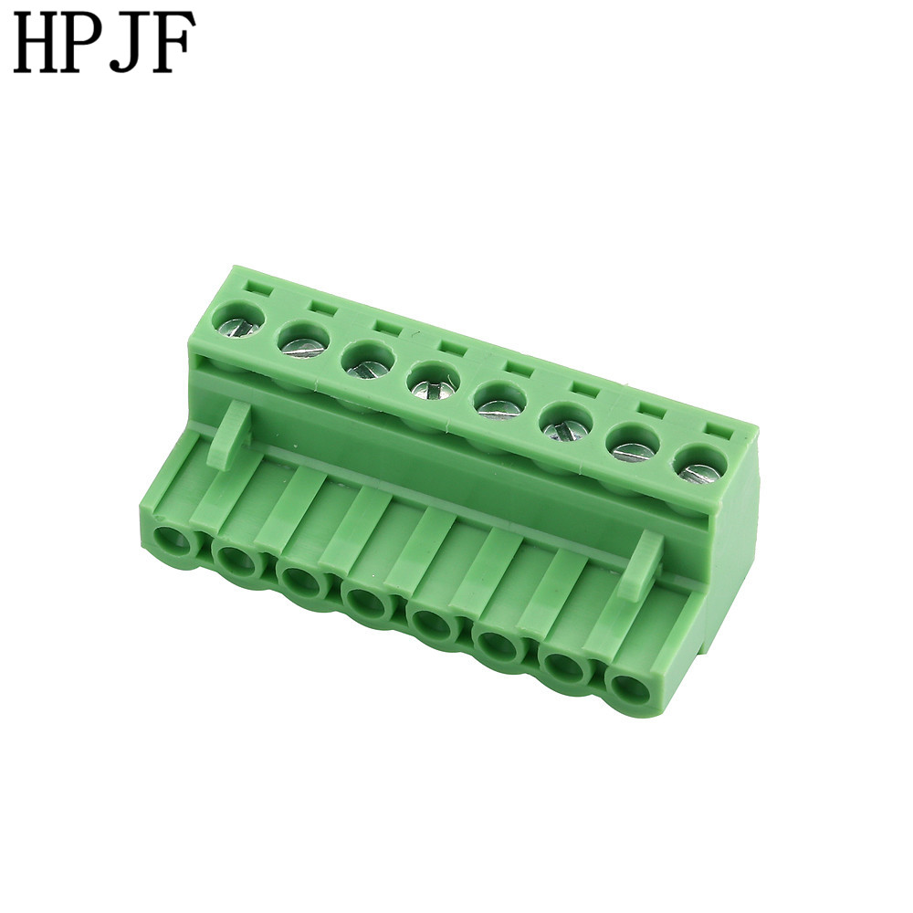 8 Pin Right Angle Line Terminal Plug Type 300V 15A 5.08mm Pitch Connector Pcb Screw Terminal Block
