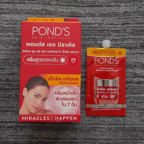 พอนด์ส เอจ มิราเคิล อัลทิเมท ยูธ เดย์ ครีม Pond'S Age Miracle Ultimate Youth SPF18 Day Cream 6 กรัม x 6