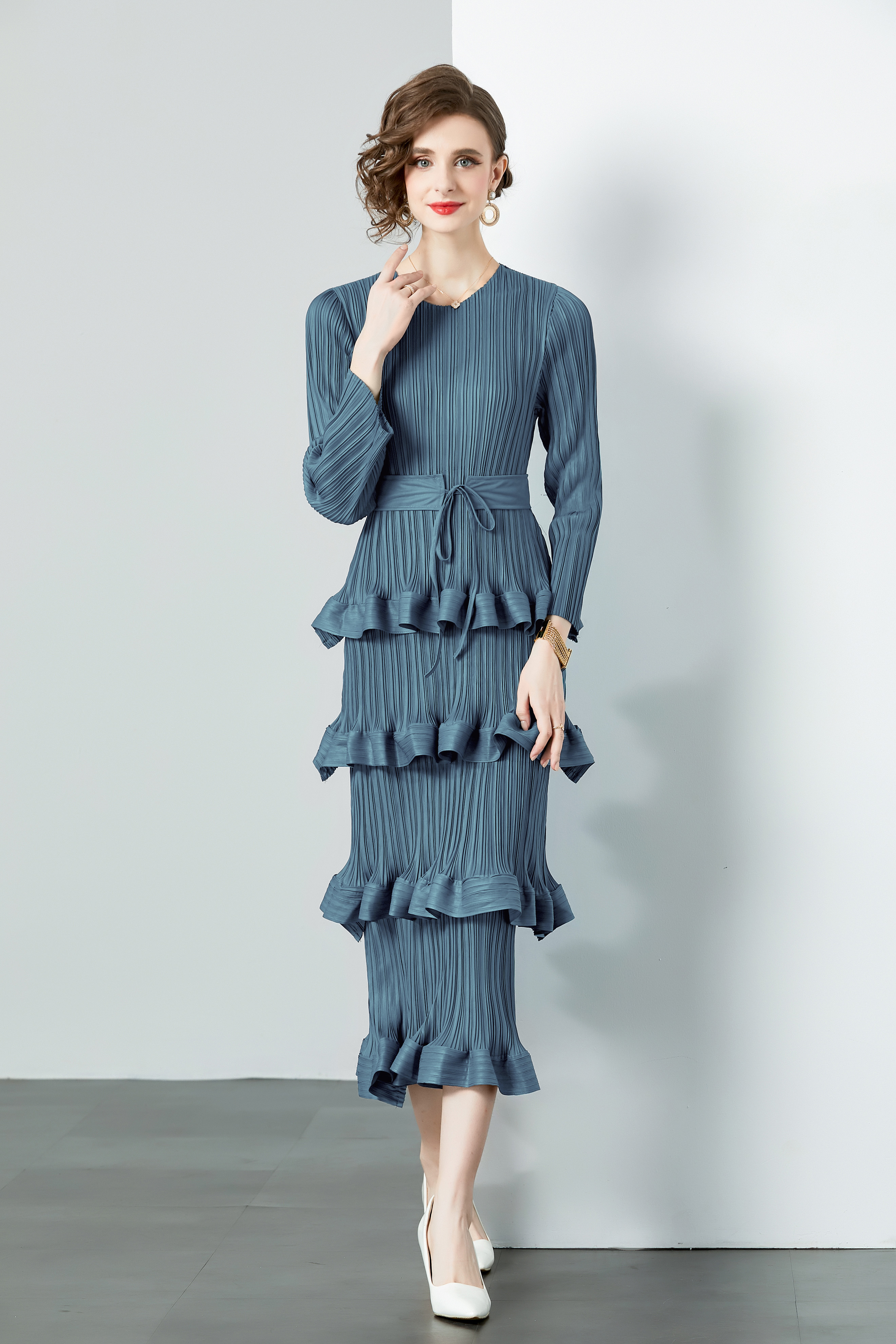 ชุดเดรสยาวสวยๆ ชุดเดรสยาวใส่สบาย ใส่ทำงาน มีขนาดS M L XL 2XL