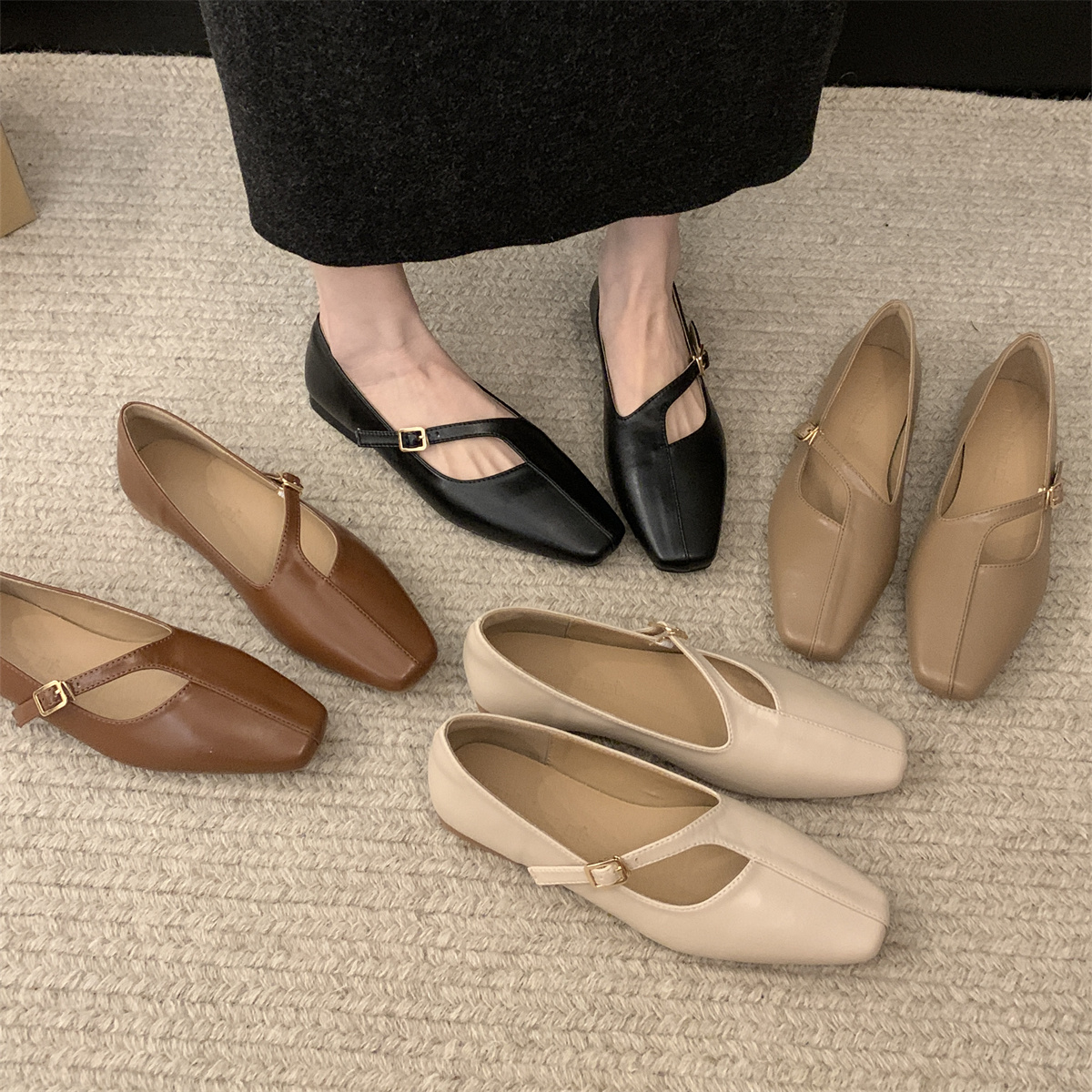 รองเท้าคัทชูผู้หญิงส้นเตี้ย ใส่สบาย มีขนาด35-43