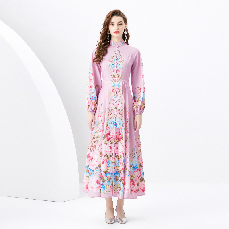 ชุดเดรสยาวสวยๆ ชุดเดรสยาวใส่สบาย ใส่ทำงาน มีขนาดS M L XL 2XL