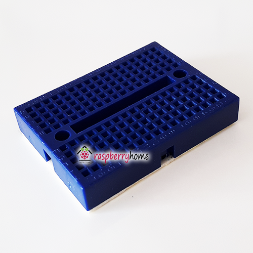 บอร์ดทดลองขนาดเล็กแบบต่อขยายได้ สีน้ำเงิน mini breadboard 4.7 ซ.ม. x 3.5 ซ.ม. 170 จุด