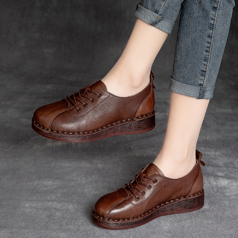 รองเท้าเท้าหนังวินเทจ 35 36 37 38 39 40