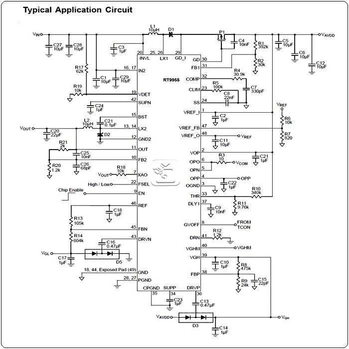 RT9955GQW RT9955 IC .For Repair On T-BAR