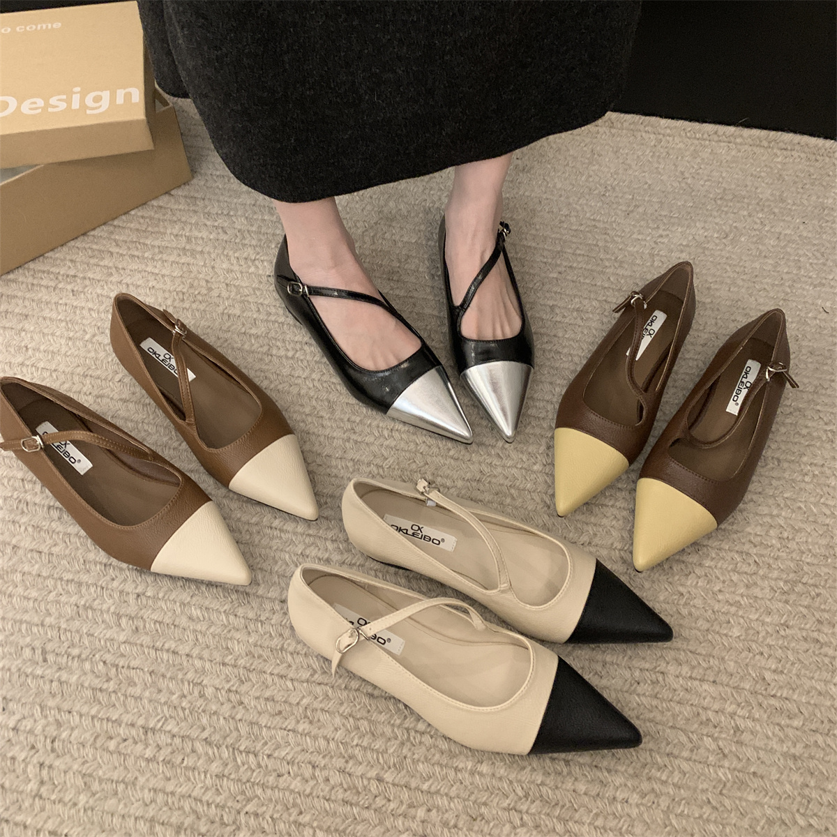 รองเท้าคัทชูผู้หญิงส้นเตี้ย ใส่สบาย มีขนาด35-43