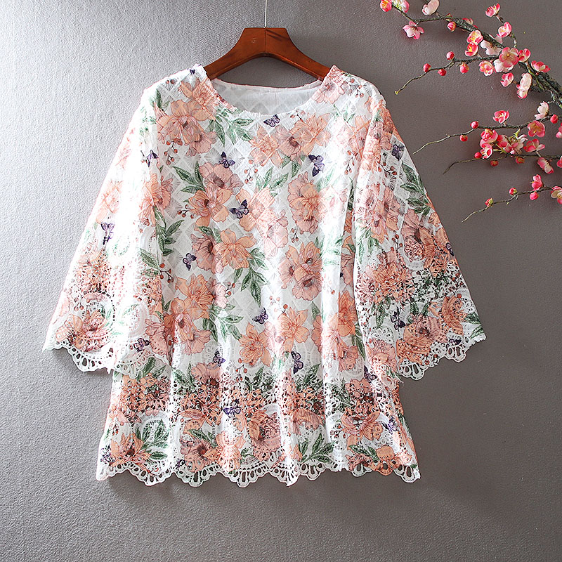 เสื้อลินิน เสื้อผ้าฝ้ายลินิน เสื้อเชิ้ตผ้าลินิน ปักลายสวยๆด้วยด้าย สไตล์VINTAGE