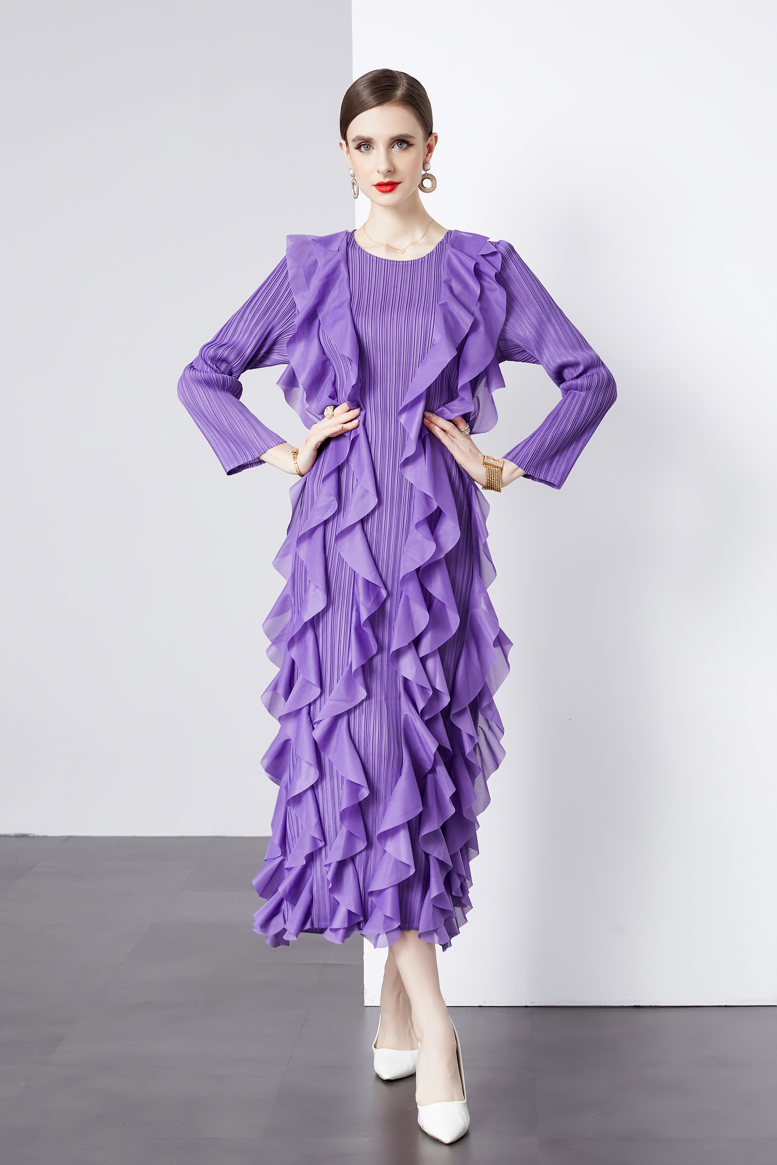 ชุดเดรสยาวสวยๆ ชุดเดรสยาวใส่สบาย ใส่ทำงาน มีขนาดS M L XL 2XL