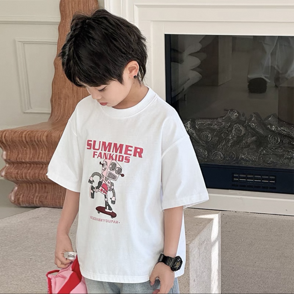 Summer Fankids 🧢🌤️ เสื้อยืดเด็ก unisex ผ้าคอตตอน 100%