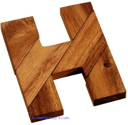 H Tangram หรือแทนแกรมตัว H ของเล่นเสริมพัฒนาการ ของเล่นฝึกไอคิว