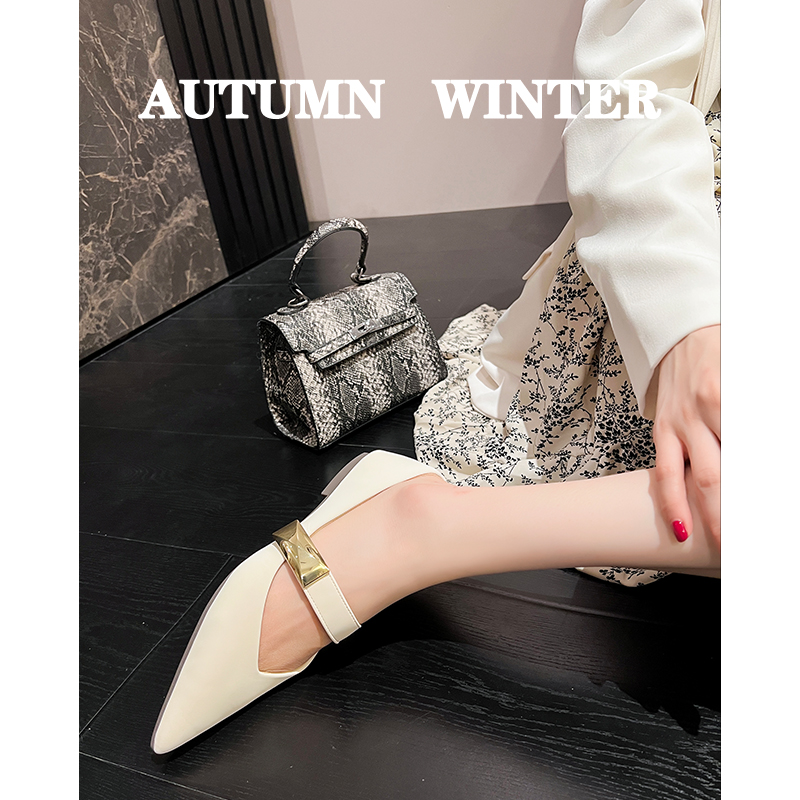 รองเท้าคัทชูผู้หญิงส้นเตี้ย ใส่สบาย มีขนาด35-43