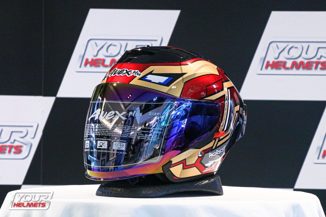 หมวกันน็อค AVEX PLUS HELMETS รุ่น X-SPEED PLUS ROBOT RED/GLOD