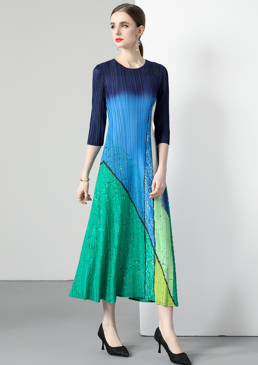 ชุดเดรสยาวสวยๆ ชุดเดรสยาวใส่สบาย ใส่ทำงาน มีขนาดS M L XL 2XL