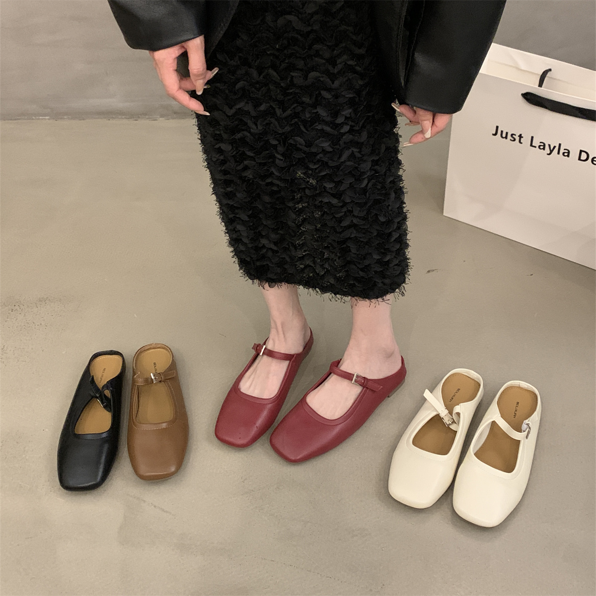 รองเท้าคัทชูผู้หญิงส้นเตี้ย ใส่สบาย มีขนาด35-43
