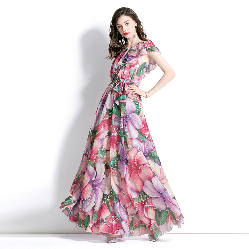 ชุดเดรสยาวสวยๆ ชุดเดรสยาวใส่สบาย ใส่ทำงาน มีขนาดS M L XL 2XL