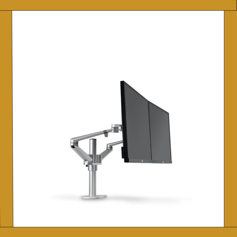 ขายึดจอคู่ Full Motion Dual Monitor Desk Mount Stand