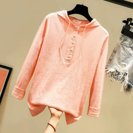 เสื้อยืดแขนยาว มีฮู้ด มีขนาด S M L XL สนใจทักแชท