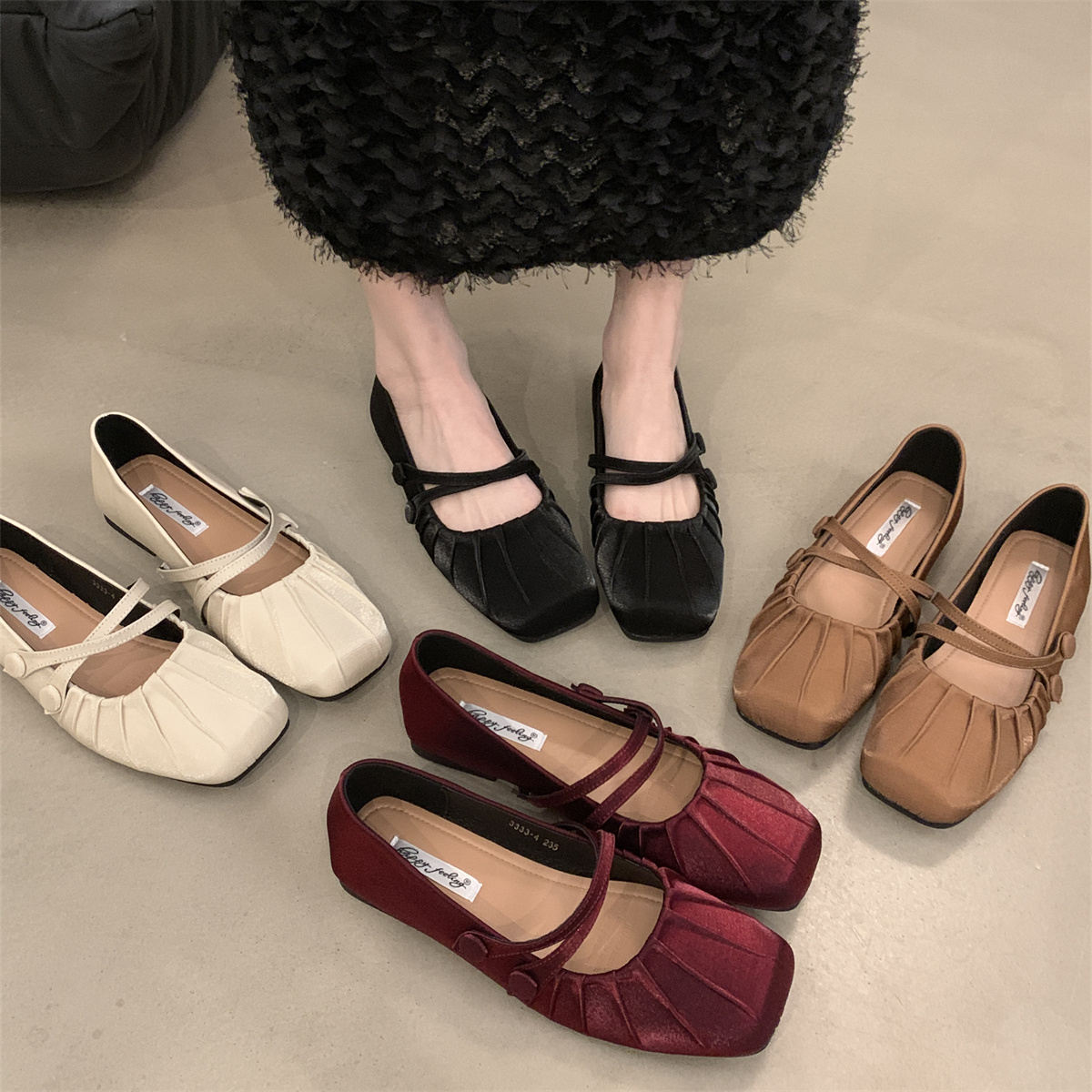 รองเท้าคัทชูผู้หญิงส้นเตี้ย ใส่สบาย มีขนาด35-43