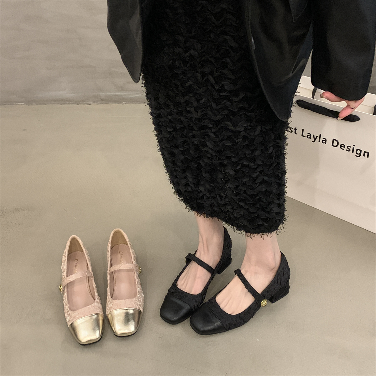 รองเท้าคัทชูผู้หญิงส้นเตี้ย ใส่สบาย มีขนาด35-43