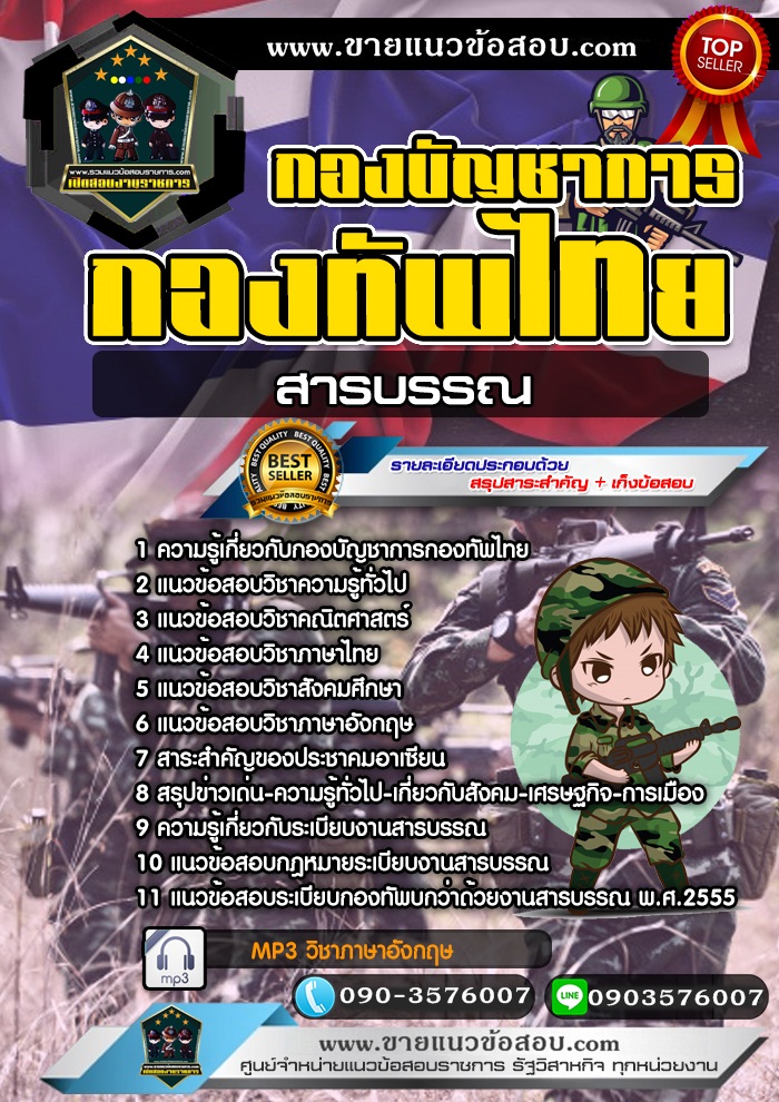 สรุปแนวข้อสอบกลุ่มงานสารบรรณ กองบัญชาการกองทัพไทย (ใหม่)