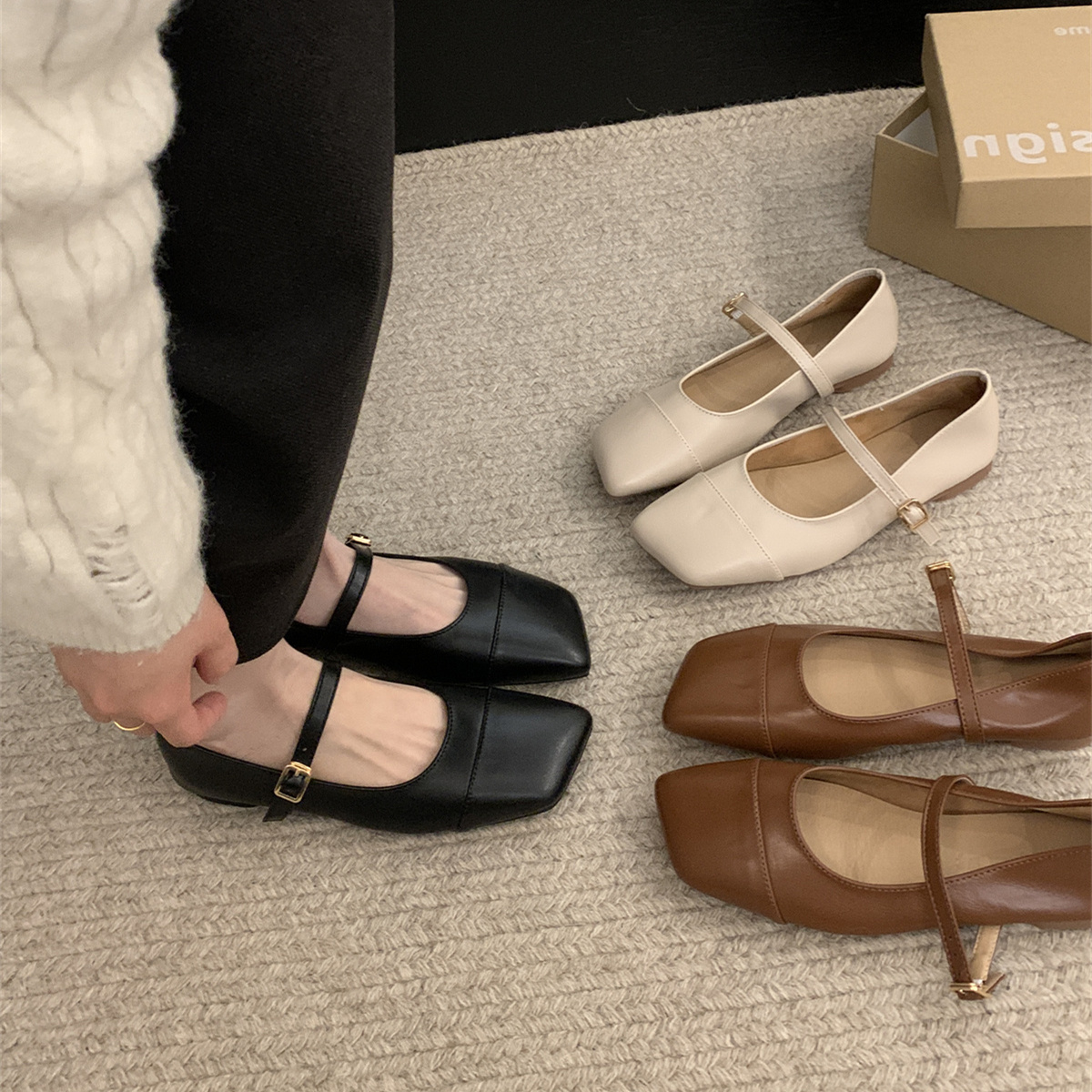 รองเท้าคัทชูผู้หญิงส้นเตี้ย ใส่สบาย มีขนาด35-43