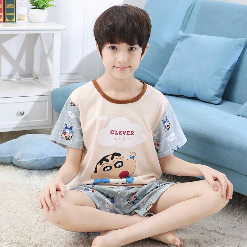 ชุดนอนเด็กชายเด็กโต คอกลมขาสั้น พรีออเดอร์