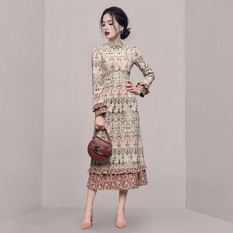 ชุดเดรสยาวสวยๆ สไตล์เกาหลี มีขนาด S M L XL สนใจทักแชท