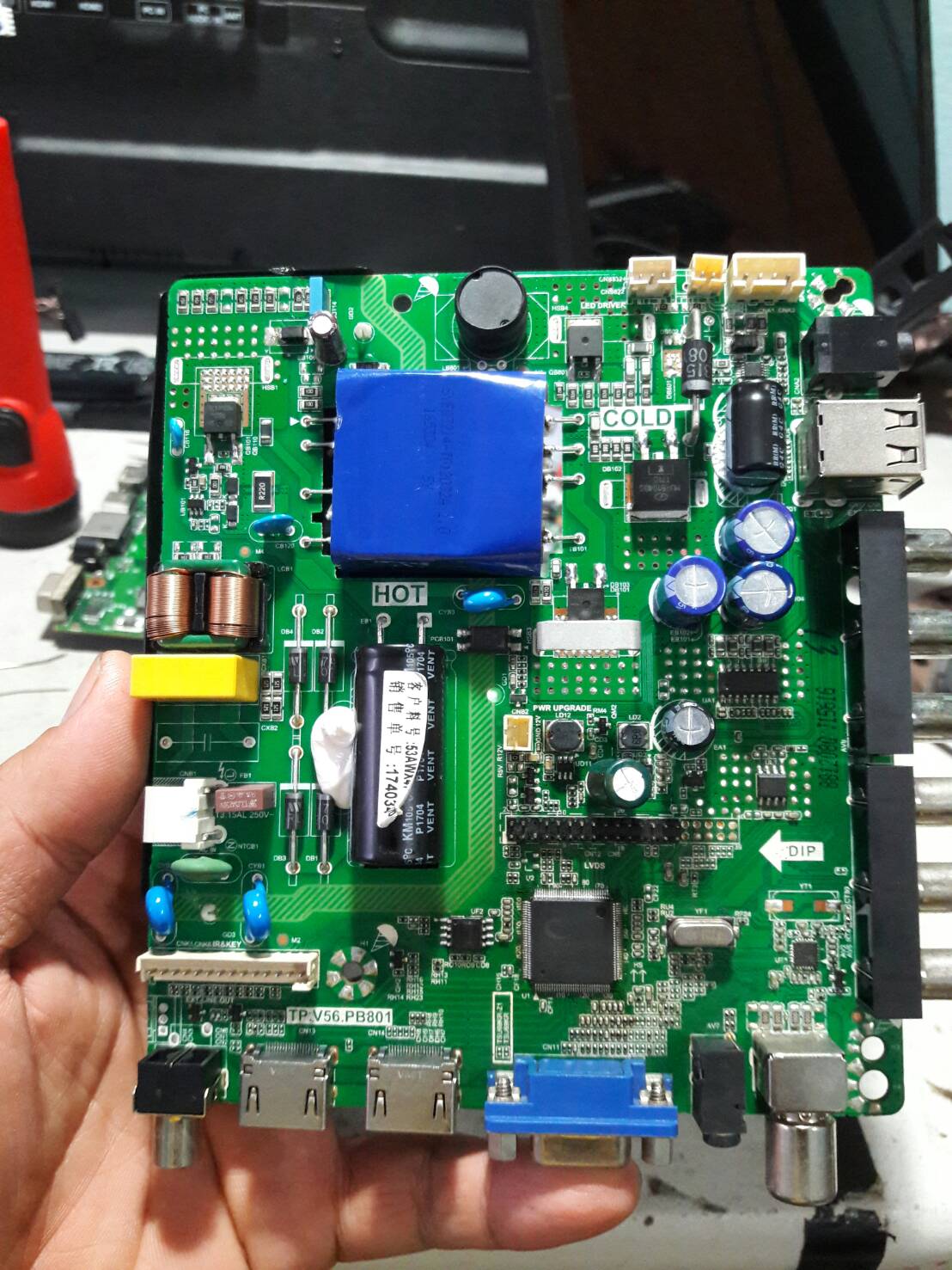 Main Board Skyworth 32E4800 มีรีโมท เมนูภาษาไทย ( TP.V56.PB801)